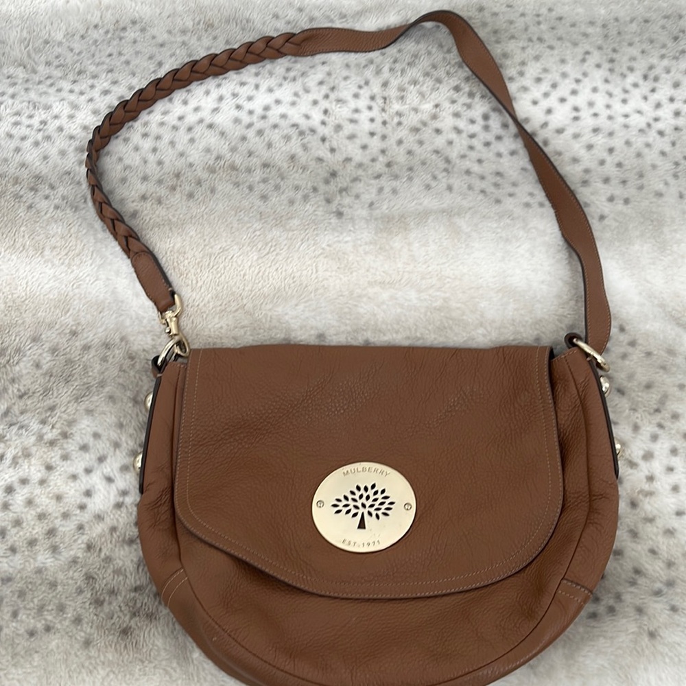 Brown leather mulberry saddle bag in excellent condition